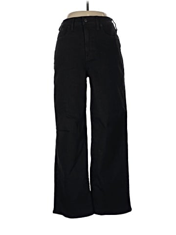 Madewell The Curvy Perfect Vintage Wide-Leg Jean in Black Rinse Wash (view 1)