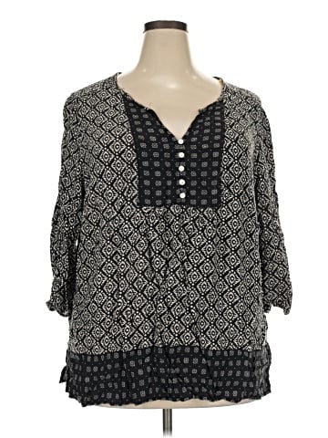 Faded Glory 3/4 Sleeve Blouse (view 1)