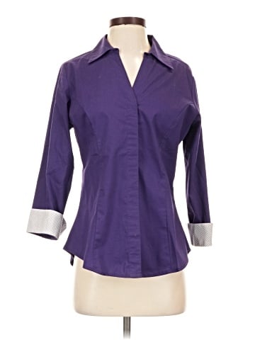 Riders by Lee 3/4 Sleeve Button-Down Shirt (view 1)