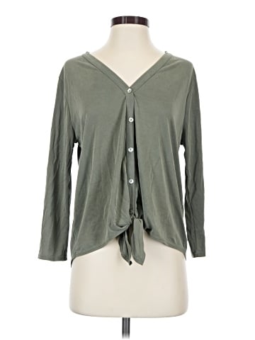 Green Envelope 3/4 Sleeve Blouse (view 1)