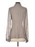 Hinge 100% Silk Gray Long Sleeve Silk Top Size S - photo 2