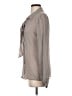 Hinge 100% Silk Gray Long Sleeve Silk Top Size S - photo 5