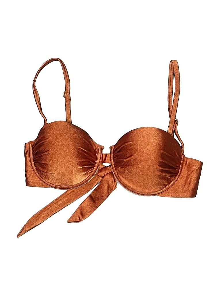 Pre-owned Ancora Swimsuit Top Brown Swimwear