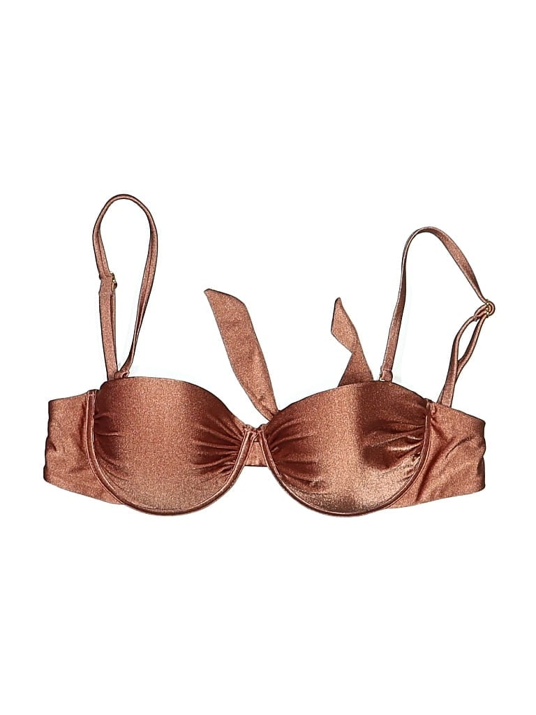 Pre-owned Ancora Swimsuit Top Brown Swimwear