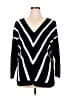 Venus Chevron-herringbone Black Pullover Sweater Size 14 - photo 1