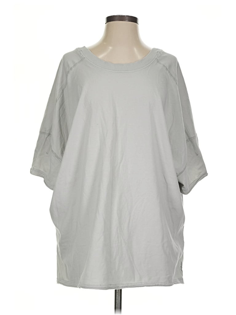 Pre-owned Fp Movement 3/4 Sleeve T-shirt In Silver