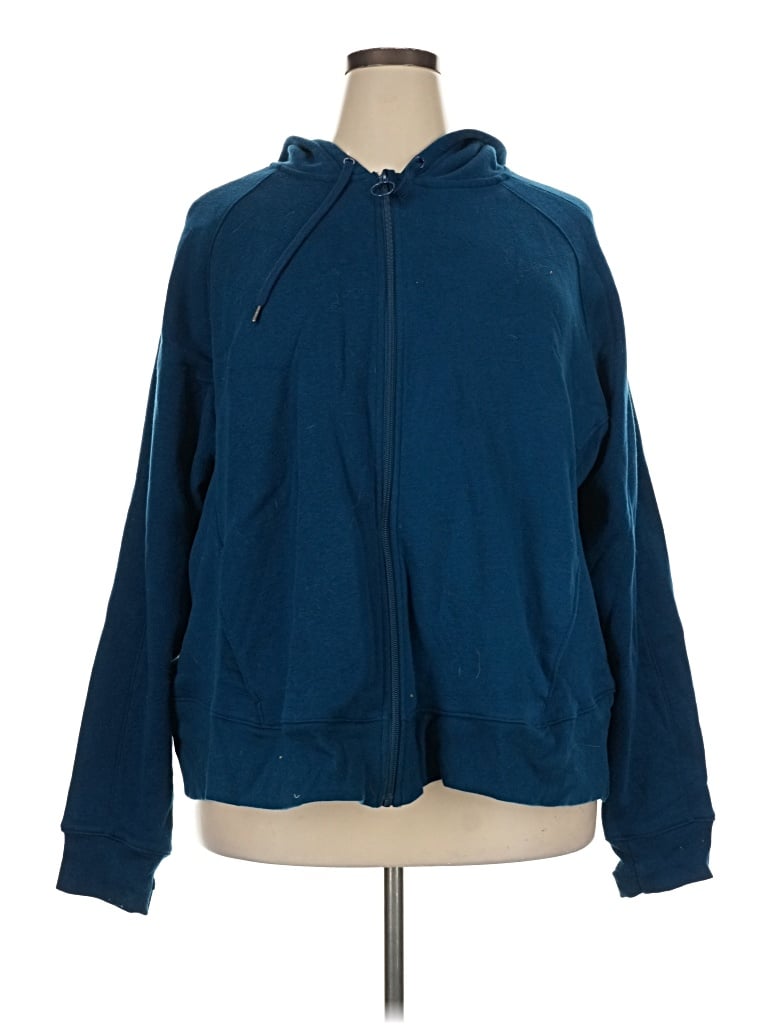 Pre-owned Tek Gear Zip Up Hoodie In Blue