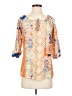 Cato 100% Rayon Orange 3/4 Sleeve Blouse Size S - photo 1