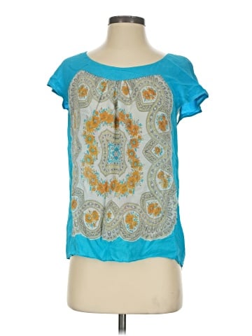 Moulinette Soeurs Short Sleeve Silk Top (view 1)
