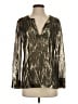 J.Crew Metallic Gold Long Sleeve Blouse Size 4 - photo 1