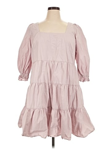 Madewell Plus Poplin Lizzie Babydoll Dress (view 1)