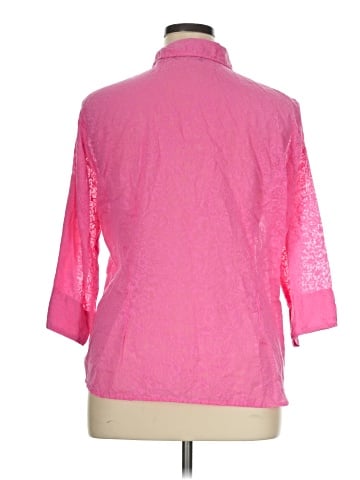 Lemon Grass 3/4 Sleeve Button-Down Shirt (view 2)