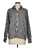 Rodier 100% Polyester Stripes Black Long Sleeve Blouse Size EU (FR) 40 / US 8 - photo 1