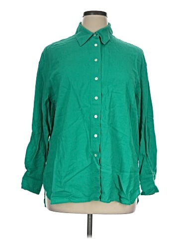 Lane Bryant Long Sleeve Button-Down Shirt (view 1)