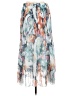 North Style 100% Polyester Print Blue Casual Skirt Size L - photo 2