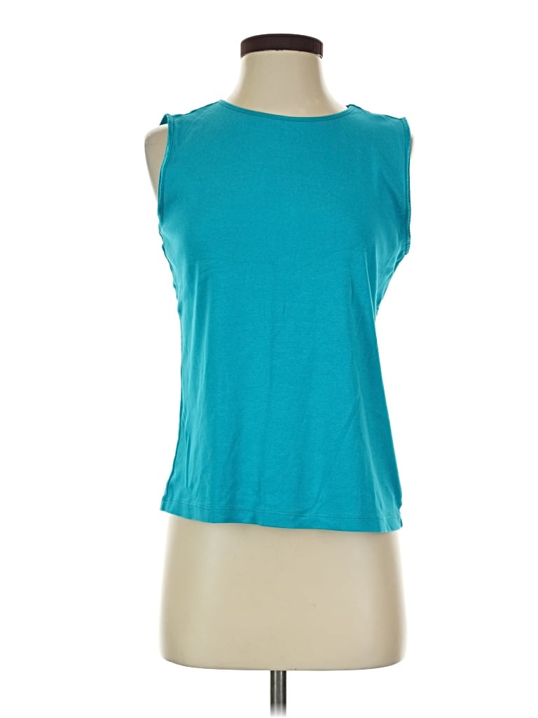 Pre-owned Christopher & Banks Sleeveless T-shirt In Teal