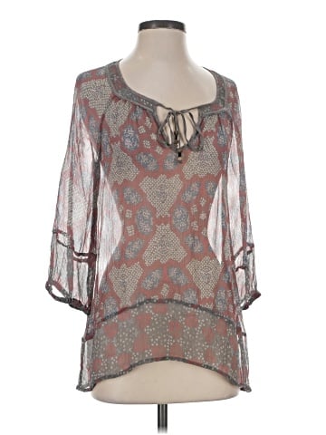 Ella Moss 3/4 Sleeve Silk Top (view 1)