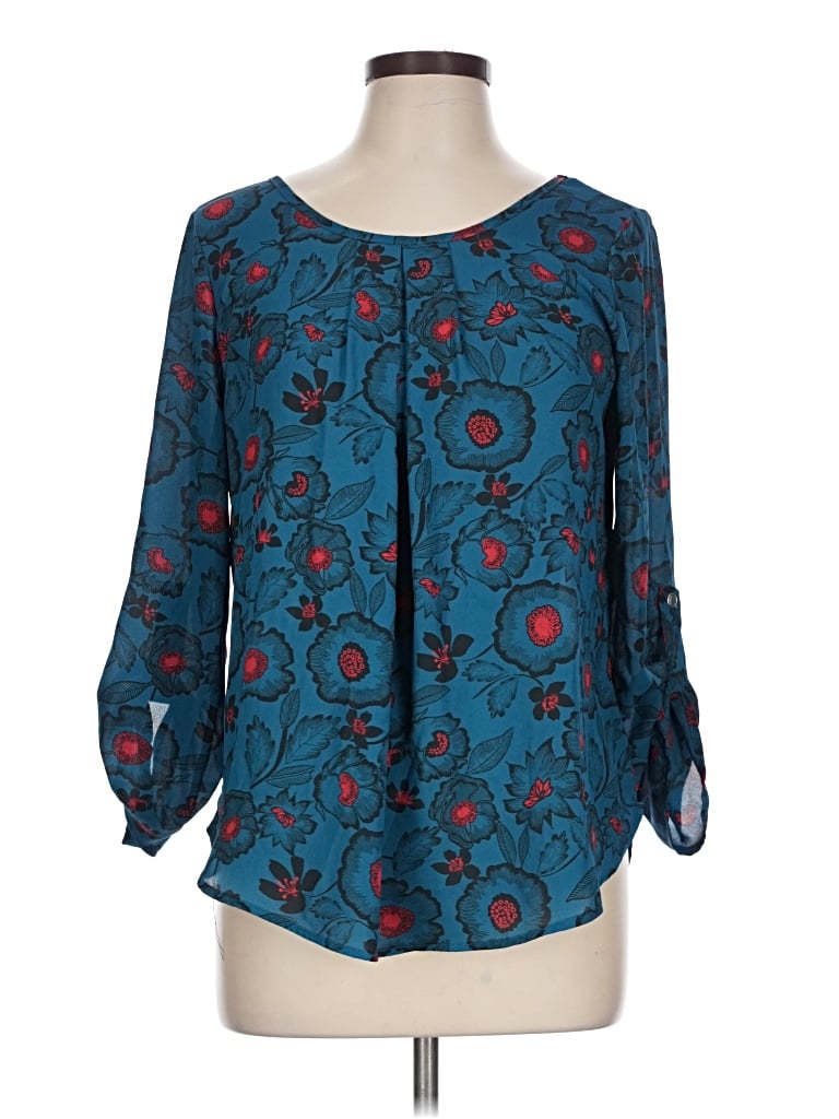 Pre-owned Papermoon 3/4 Sleeve Blouse In Blue