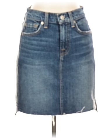 7 For All Mankind Denim Skirt (view 1)