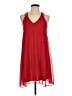 Soprano 100% Polyester Solid Red Cocktail Dress Size L - photo 1