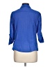 Bebe 100% Polyester Blue 3/4 Sleeve Blouse Size L - photo 2