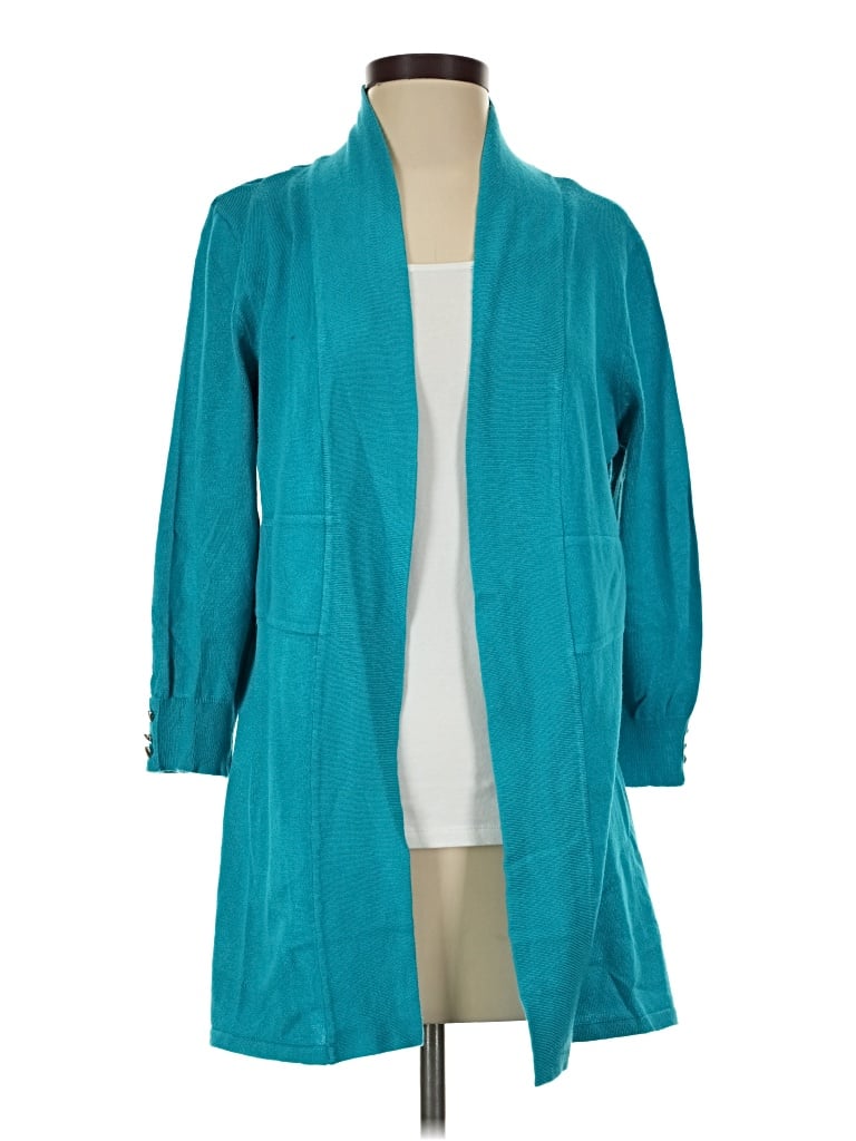 Pre-owned Christopher & Banks Cardigan Sweater In Teal