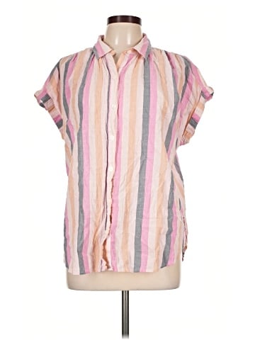 a.n.a. A New Approach Short Sleeve Button-Down Shirt (view 1)
