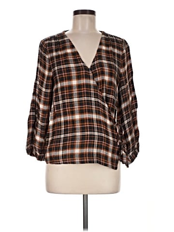 Madewell Plaid Gauze Double-Tie Wrap Top (view 1)