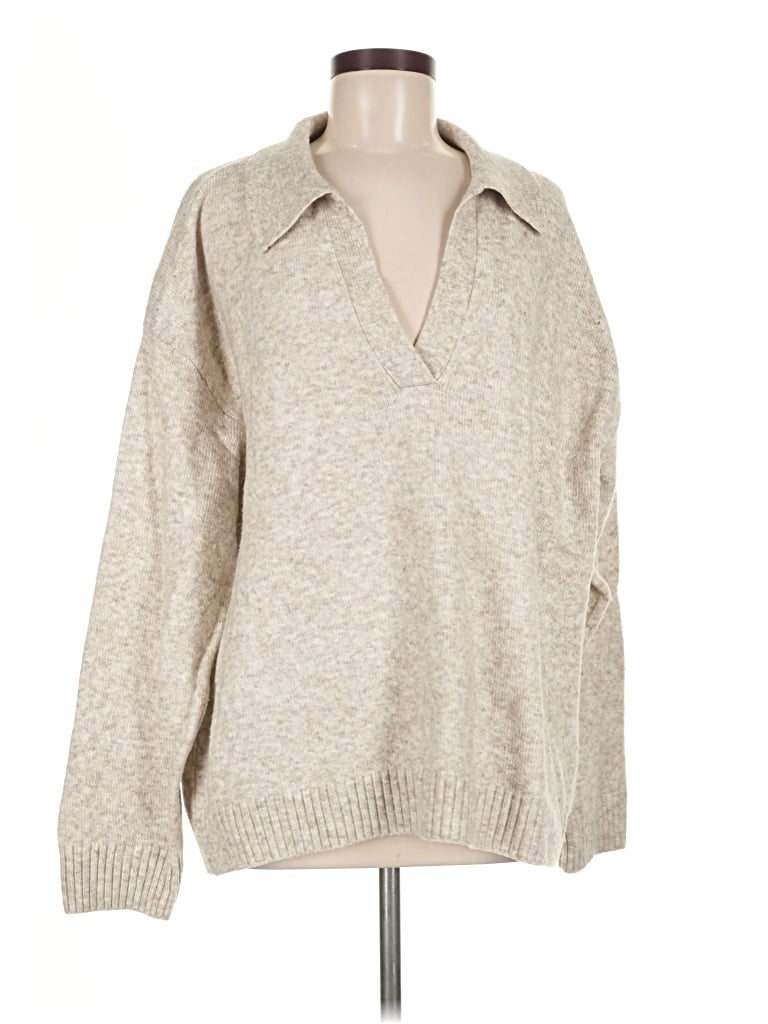 Pre-owned H&m Pullover Sweater In Tan