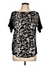 Peter Nygard Black Short Sleeve Blouse Size L - photo 1