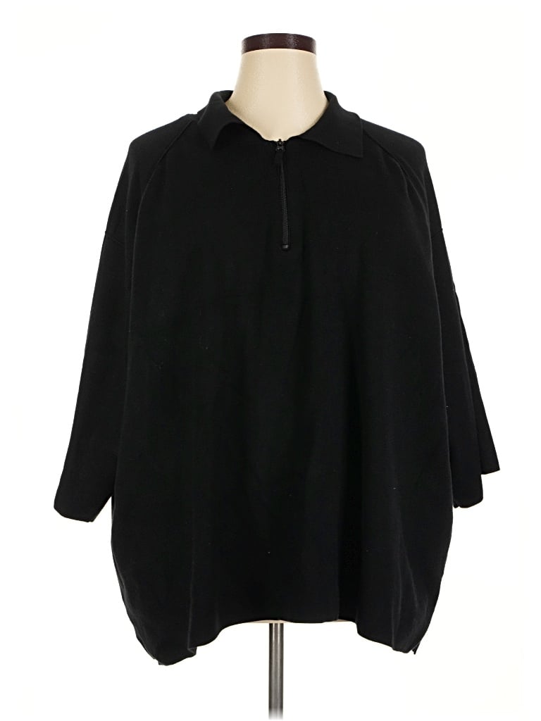 Pre-owned Ulla Popken 3/4 Sleeve T-shirt In Black