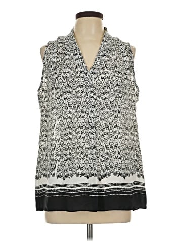 Rose + Olive Sleeveless Blouse (view 1)