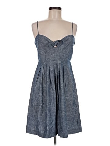 Madewell Chambray Tie-Front Cutout Cami Dress (view 1)