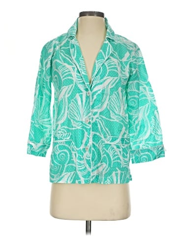Lilly Pulitzer 3/4 Sleeve Button-Down Shirt (view 1)