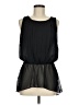 Bisou Bisou 100% Polyester Black Sleeveless Blouse Size M - photo 1