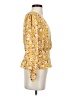 Dynamite 100% Polyester Yellow Long Sleeve Blouse Size S - photo 4