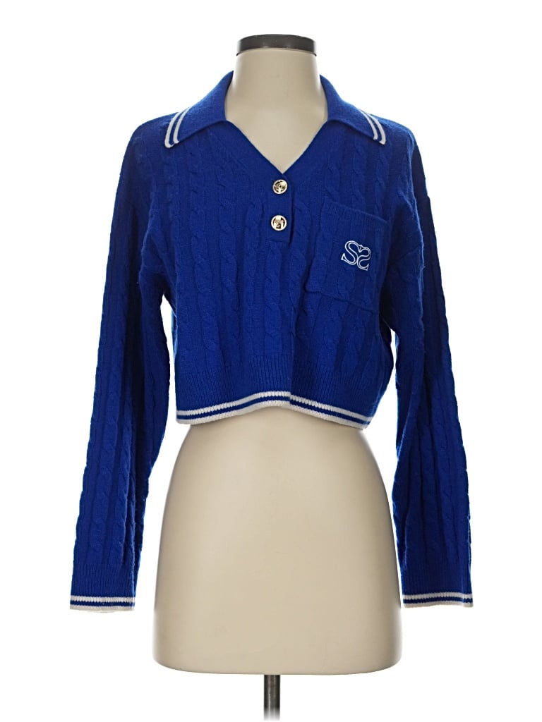 Pre-owned Sandro Pullover Sweater In Blue