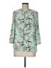 rue21 100% Polyester Floral Teal 3/4 Sleeve Blouse Size M - photo 1
