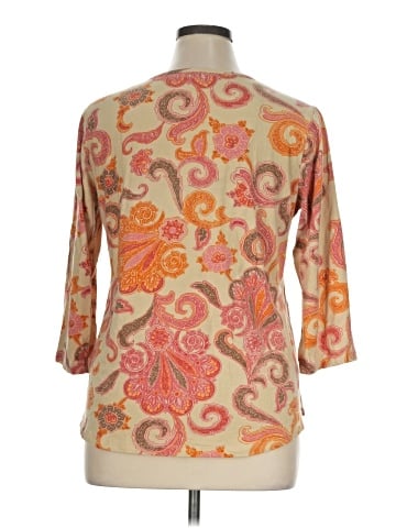 Caribbean Joe 3/4 Sleeve Blouse (view 2)