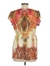 Cato 100% Polyester Orange Short Sleeve Blouse Size L - photo 2
