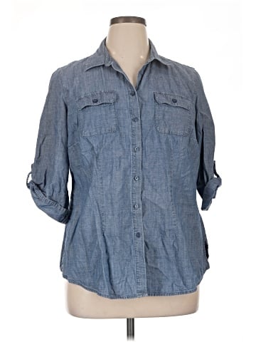 Coldwater Creek 3/4 Sleeve Button-Down Shirt (view 1)