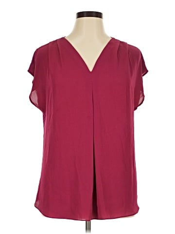 INC International Concepts Short Sleeve Blouse (view 1)