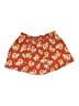 Unique Vintage 100% Polyester Floral Red Shorts Size 14 - photo 1