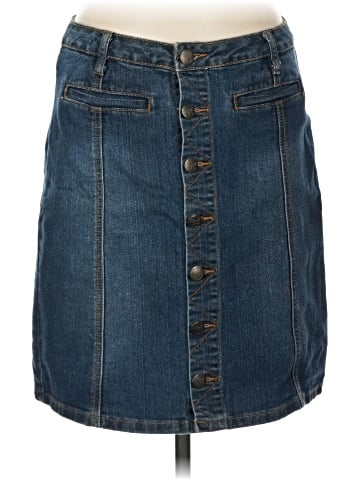 Earl Jean Denim Skirt (view 1)