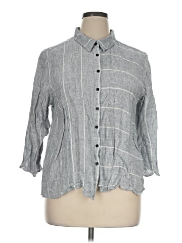 Habitat 3/4 Sleeve Button-Down Shirt (view 1)
