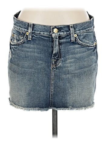 7 For All Mankind Denim Skirt (view 1)