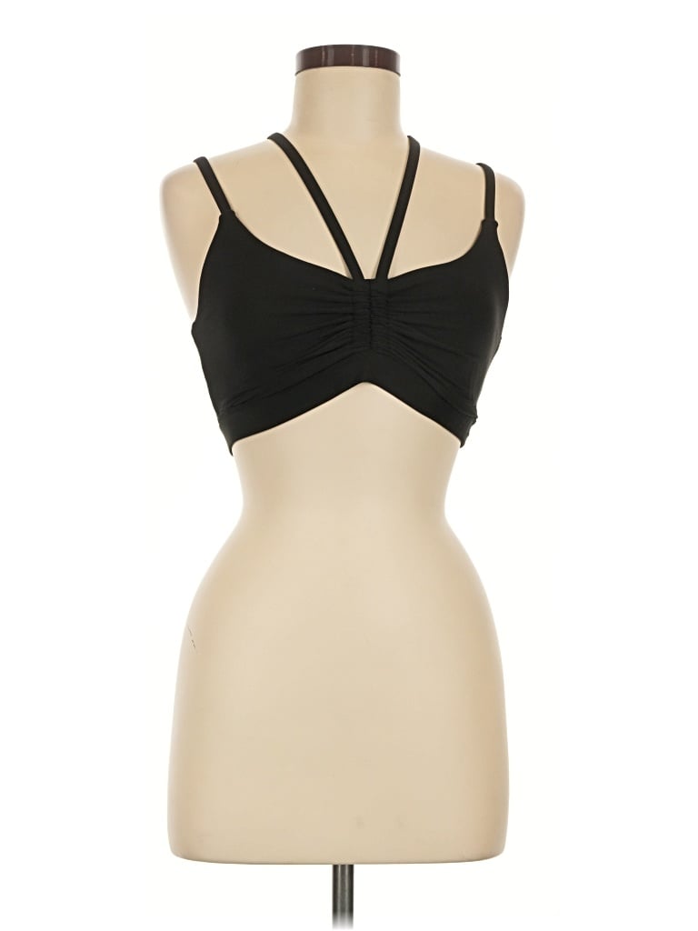 Pre-owned Aqua Swimsuit Top Black Strapless Neckline Swimwear
