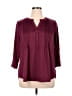 Notations Burgundy 3/4 Sleeve Blouse Size 1X - photo 1