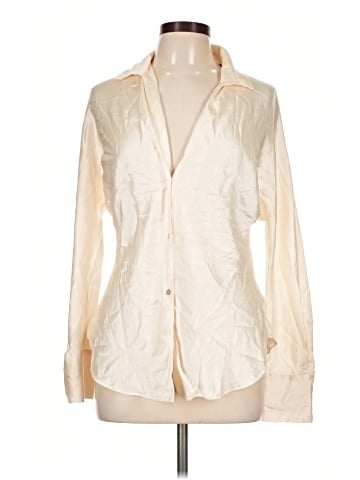 Vince. Long Sleeve Silk Top (view 1)