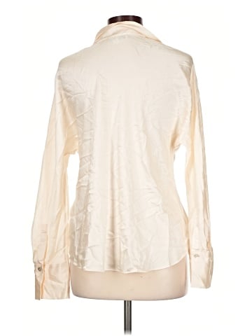 Vince. Long Sleeve Silk Top (view 2)